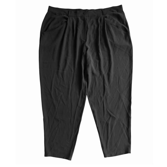 Eileen Fisher Silk Georgette Crepe Carrot Pant size 2X, Black | NEW $268 - Picture 3 of 5